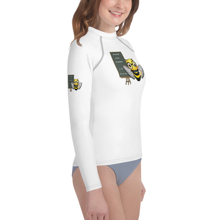 Girl Bee Collection Cute GURU / TEACHER BEE Youth Rash Guard