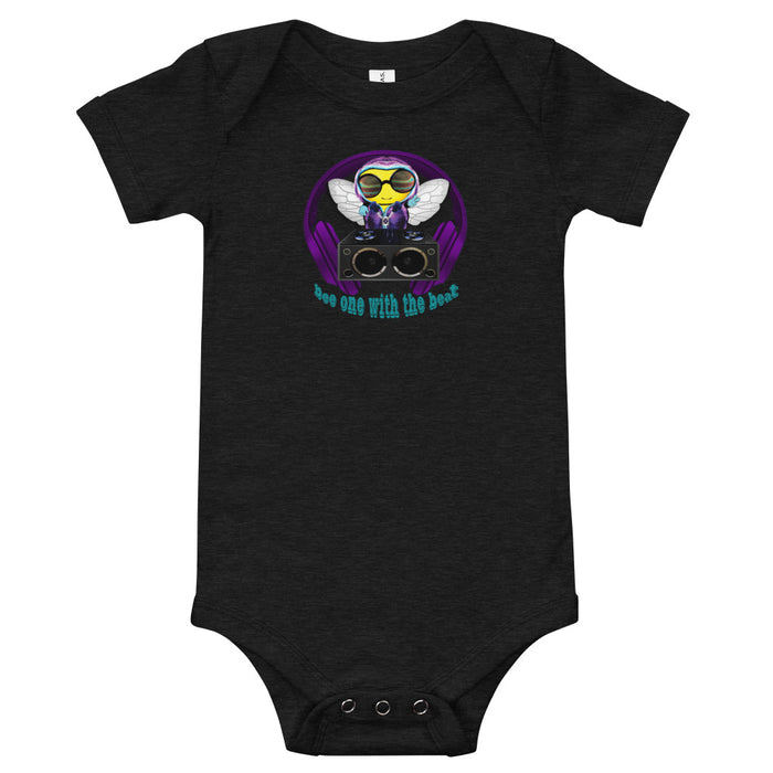 BOY BEE Collection Cool & Cute PURPLE BEE 1 WITH THE BEAT Baby short sleeve one piece