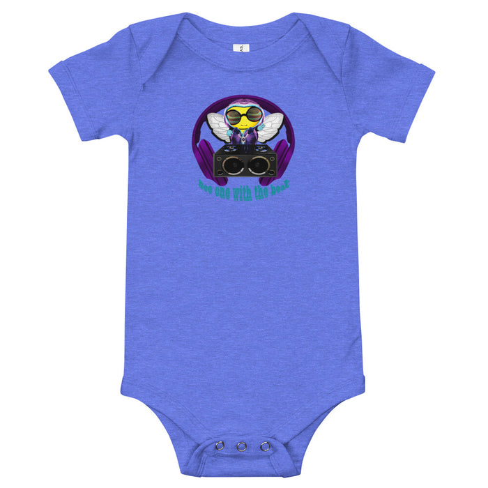 BOY BEE Collection Cool & Cute PURPLE BEE 1 WITH THE BEAT Baby short sleeve one piece