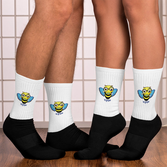 Cute blue BEE NYCE Socks