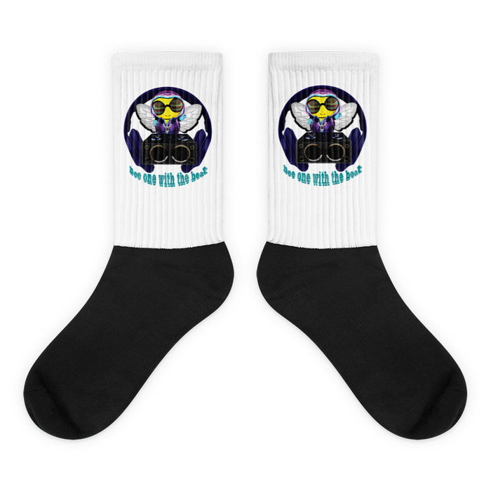 Cool & Cute BLUE BEE 1 WITH THE BEAT Men's Socks