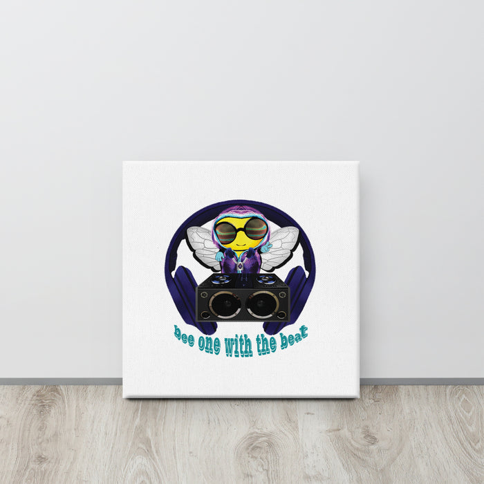 Cool & Cute BLUE BEE 1 WITH THE BEAT Canvas