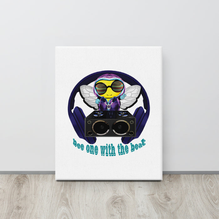 Cool & Cute BLUE BEE 1 WITH THE BEAT Canvas