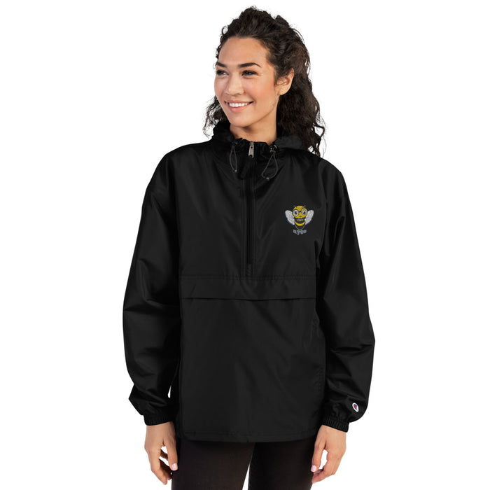 Cute BEE NYCE Embroidered Champion Packable Jacket