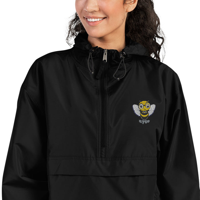 Cute BEE NYCE Embroidered Champion Packable Jacket