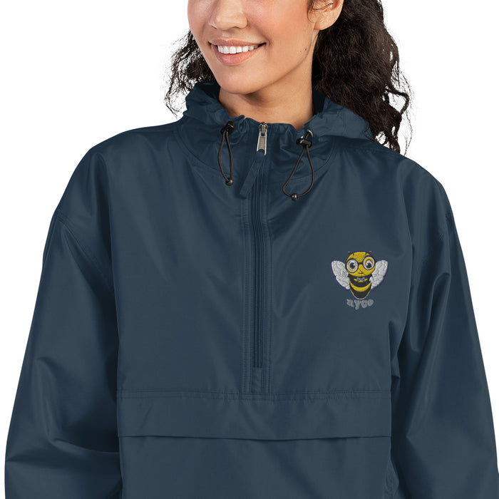 Cute BEE NYCE Embroidered Champion Packable Jacket