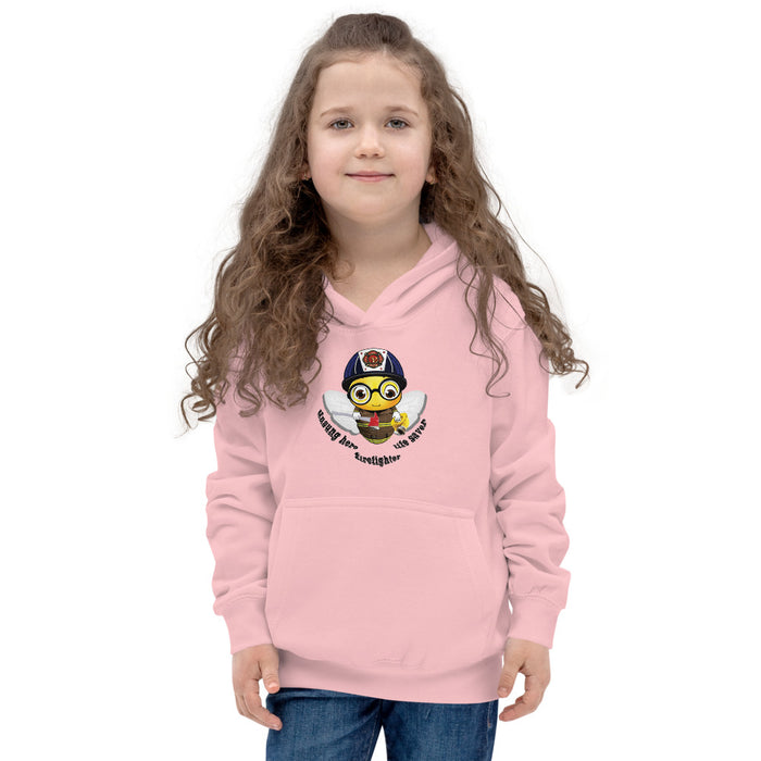 Girl Bee Collection Cute FIREFIGHTER BEE Kids Hoodie