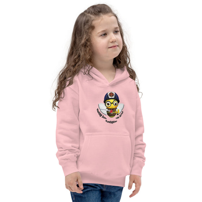 Girl Bee Collection Cute FIREFIGHTER BEE Kids Hoodie