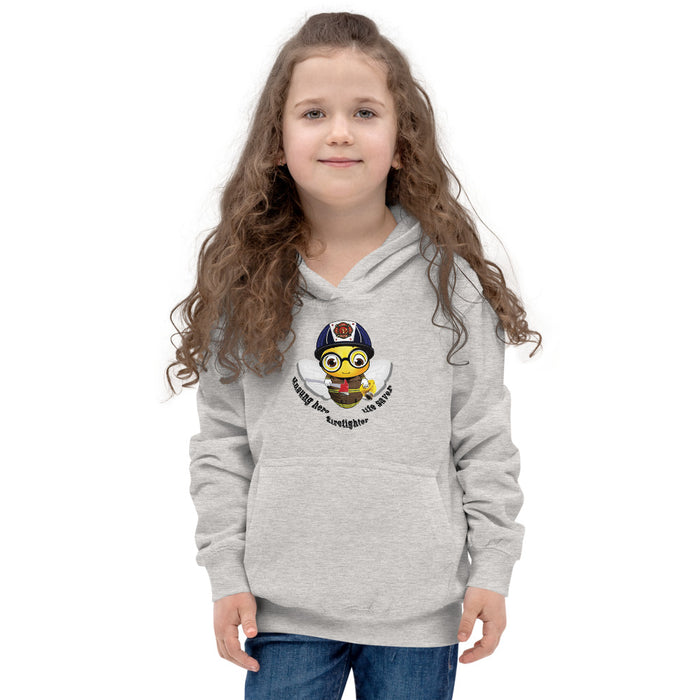 Girl Bee Collection Cute FIREFIGHTER BEE Kids Hoodie