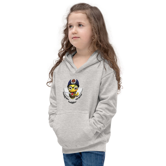 Girl Bee Collection Cute FIREFIGHTER BEE Kids Hoodie