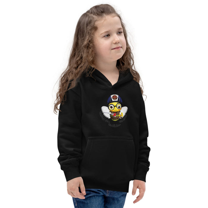 Girl Bee Collection Cute FIREFIGHTER BEE Kids Hoodie