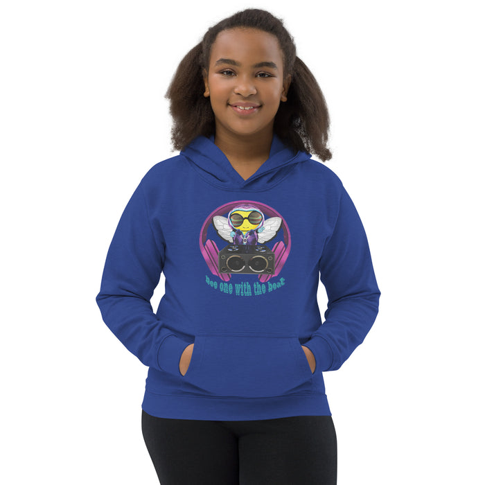 Girl Bee Collection Cool & Cute PINK BEE 1 WITH THE BEAT Kids Hoodie