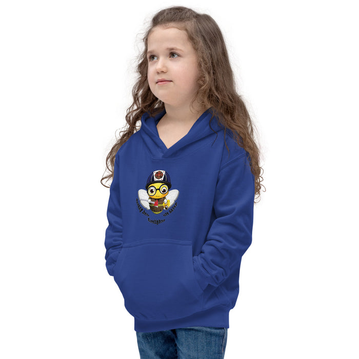 Girl Bee Collection Cute FIREFIGHTER BEE Kids Hoodie