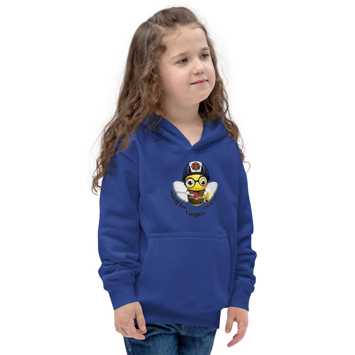 Girl Bee Collection Cute FIREFIGHTER BEE Kids Hoodie