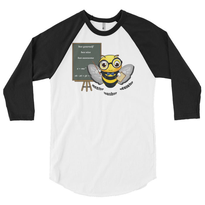 Cute GURU / TEACHER BEE 3/4 sleeve raglan shirt