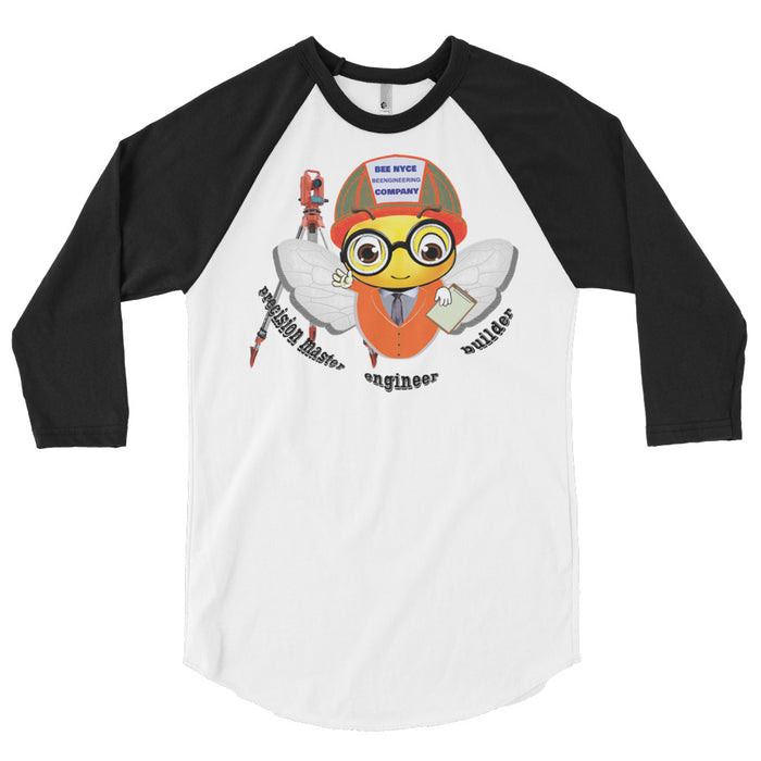 Cute ENGINEER / INGENIERO BEE 3/4 sleeve raglan shirt