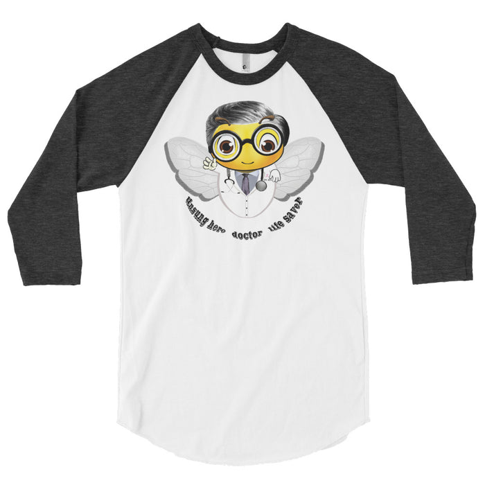 Cute DOCTOR / MEDICO BEE 3/4 sleeve raglan shirt