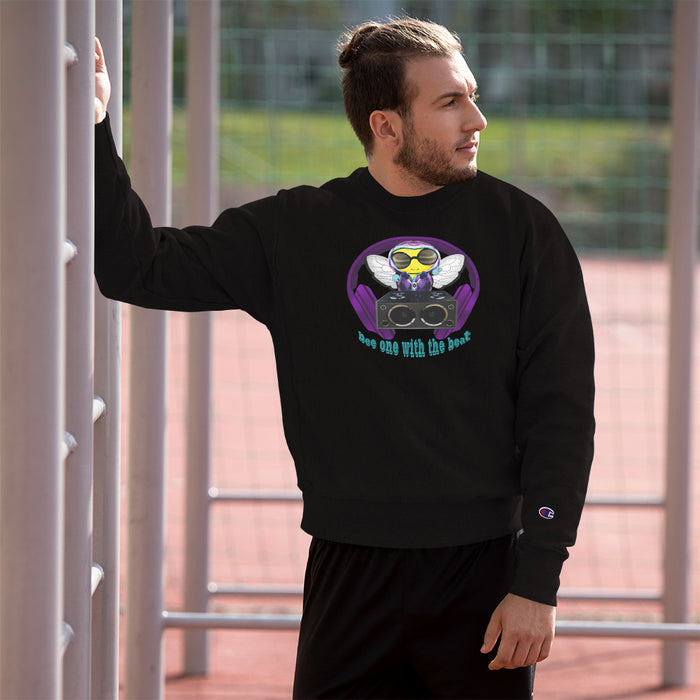 Cool & Cute BEE 1 WITH THE BEAT PURPLE Champion Sweatshirt