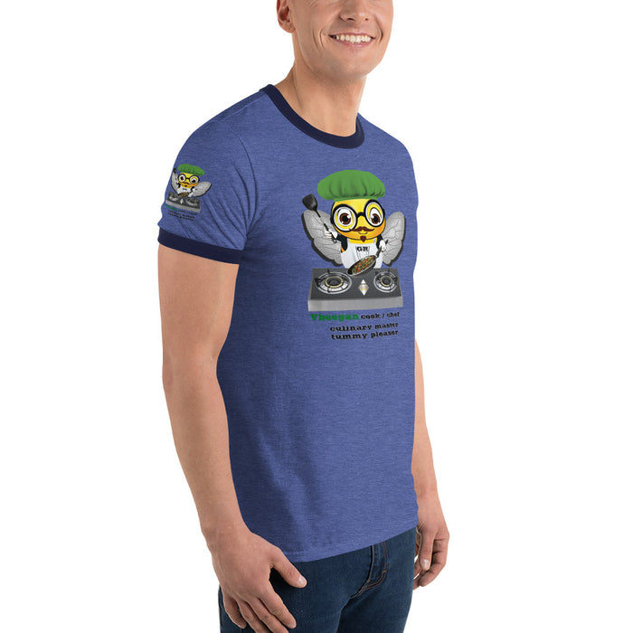 Cute VEGAN BEE CHEF Ringer T-Shirt