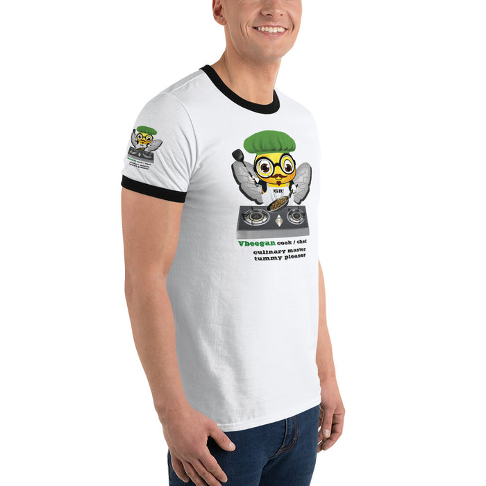 Cute VEGAN BEE CHEF Ringer T-Shirt