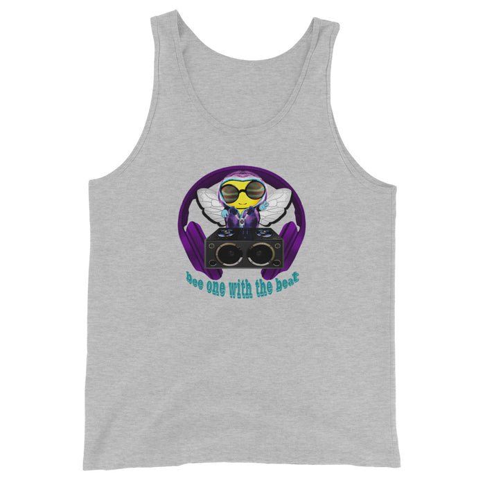 Cool & Cute PURPLE BEE 1 WITH THE BEAT Unisex Tank Top