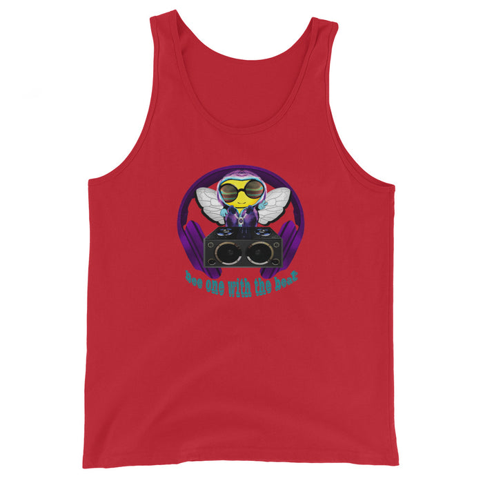 Cool & Cute PURPLE BEE 1 WITH THE BEAT Unisex Tank Top