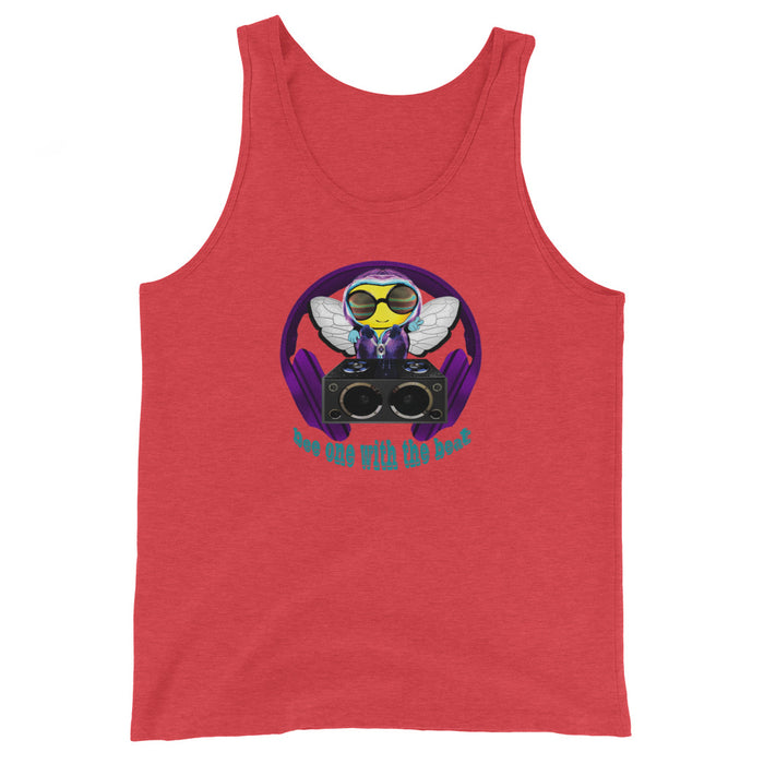 Cool & Cute PURPLE BEE 1 WITH THE BEAT Unisex Tank Top