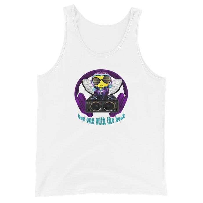 Cool & Cute PURPLE BEE 1 WITH THE BEAT Unisex Tank Top