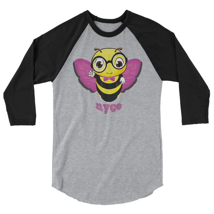 Cute pink BEE NYCE 3/4 sleeve raglan shirt