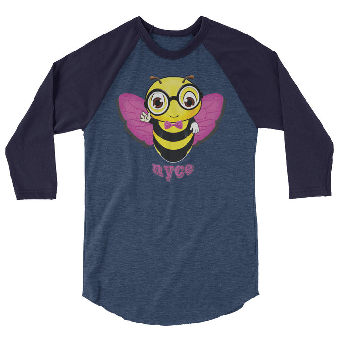 Cute pink BEE NYCE 3/4 sleeve raglan shirt