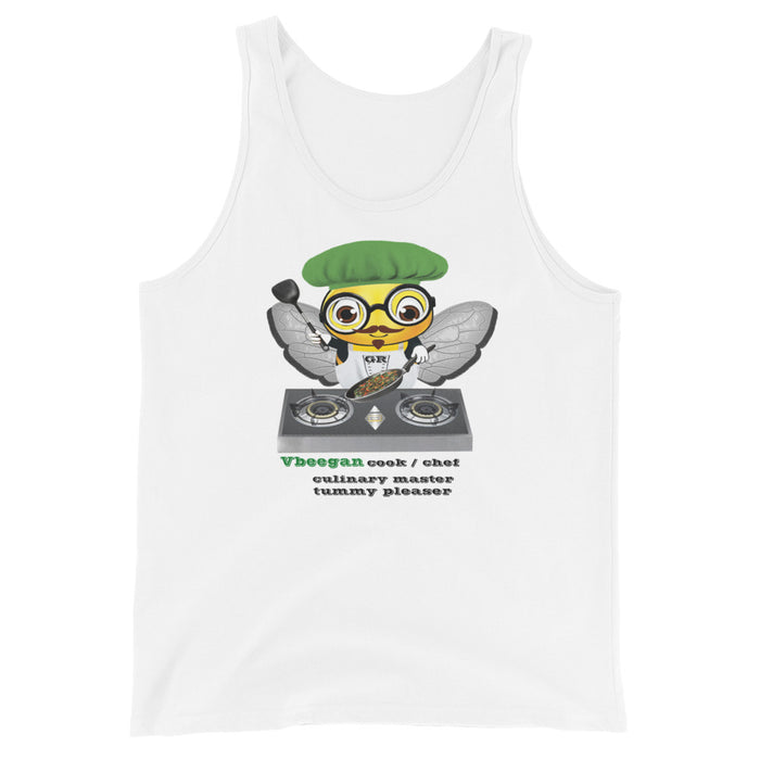 Cute VEGAN BEE CHEF Unisex Tank Top