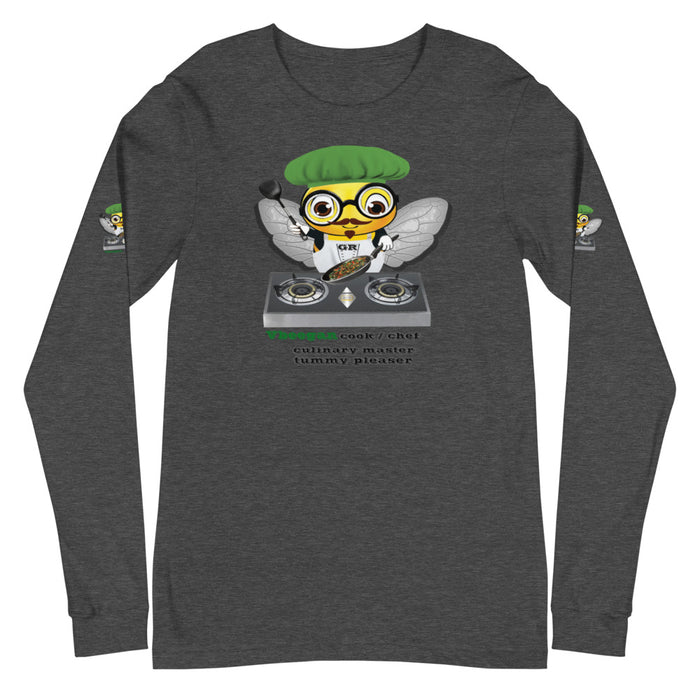 Cute VEGAN BEE CHEF Unisex Long Sleeve Tee