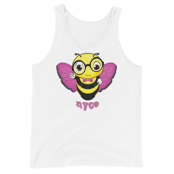 Cute pink BEE NYCE Unisex Tank Top