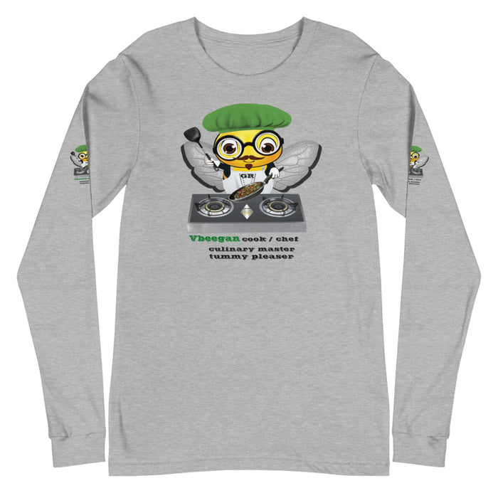 Cute VEGAN BEE CHEF Unisex Long Sleeve Tee