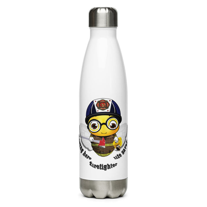 Cute FIREFIGHTER BEE Stainless Steel Water Bottle