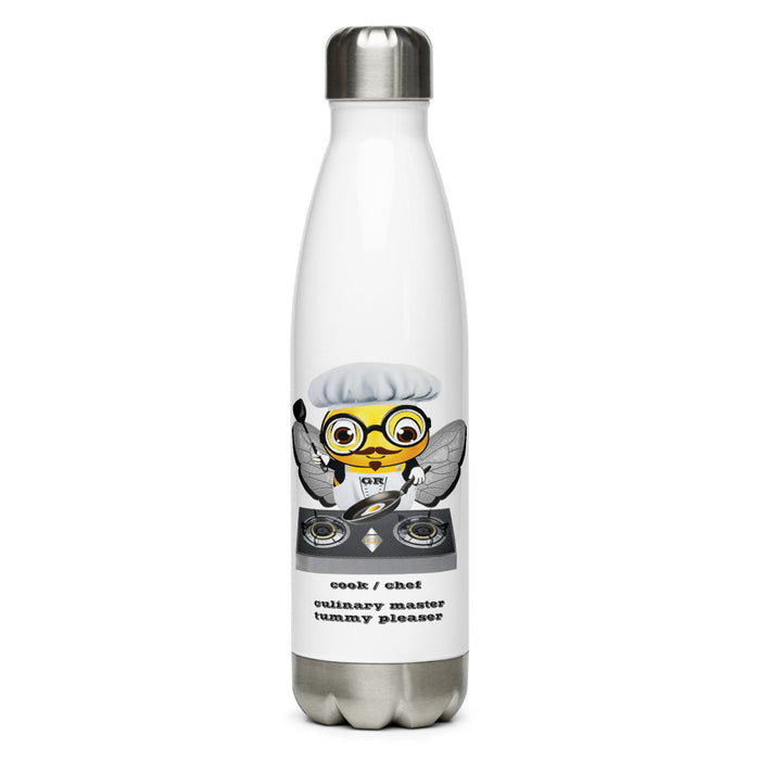 Cute CHEF BEE Stainless Steel Water Bottle