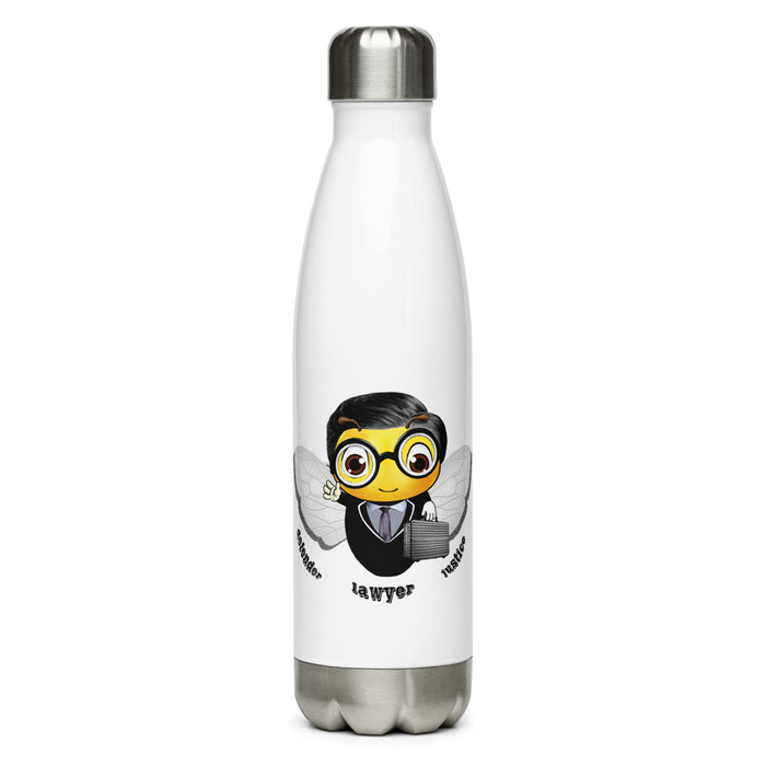 Cute LAWYER / ATTORNEY BEE Stainless Steel Water Bottle