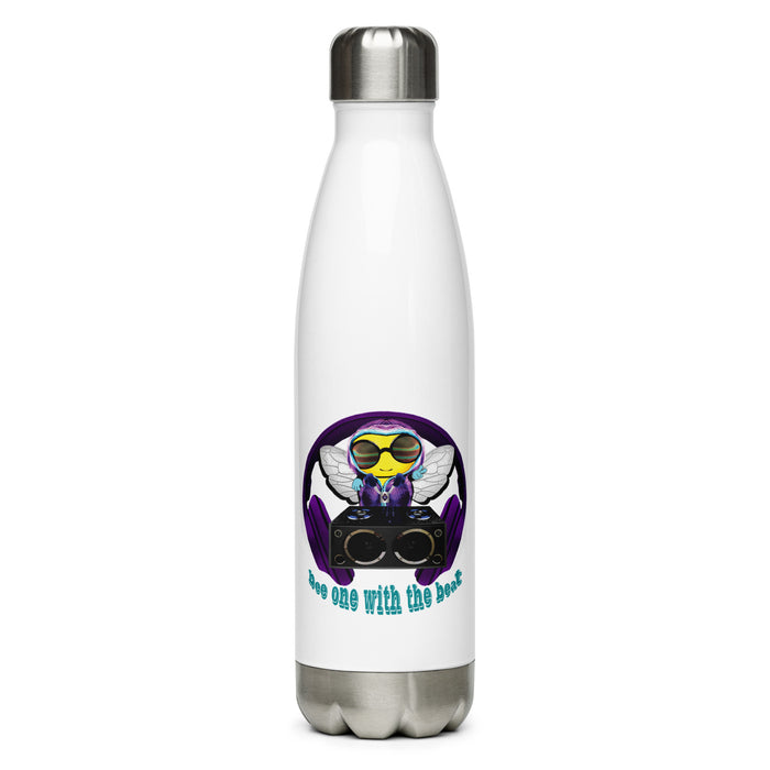 Cool & Cute PURPLE BEE ONE WITH THE BEAT Stainless Steel Water Bottle