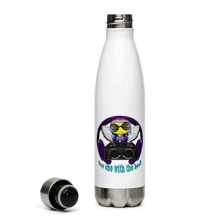 Cool & Cute PURPLE BEE ONE WITH THE BEAT Stainless Steel Water Bottle