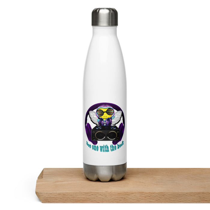 Cool & Cute PURPLE BEE ONE WITH THE BEAT Stainless Steel Water Bottle