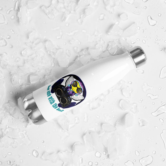 Cool & Cute BLUE BEE 1 WITH THE BEAT Stainless Steel Water Bottle