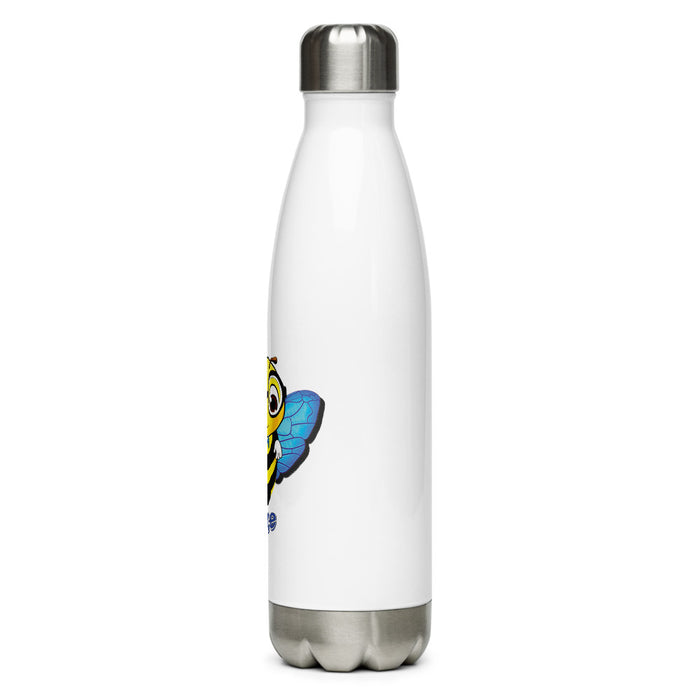 Cute blue BEE NYCE Stainless Steel Water Bottle