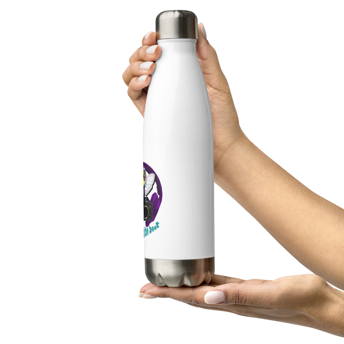 Cool & Cute PURPLE BEE ONE WITH THE BEAT Stainless Steel Water Bottle