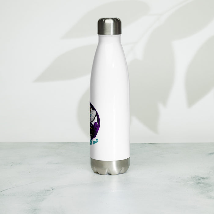 Cool & Cute PURPLE BEE ONE WITH THE BEAT Stainless Steel Water Bottle