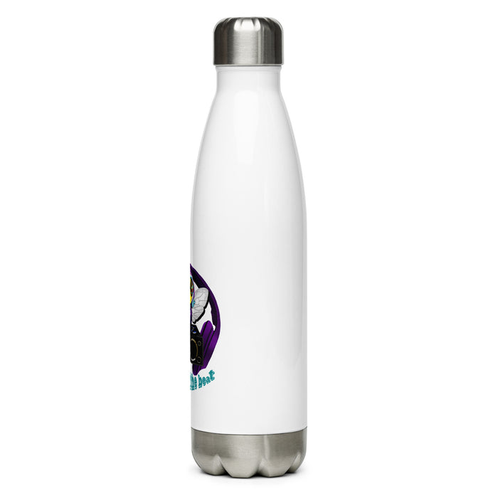 Cool & Cute PURPLE BEE ONE WITH THE BEAT Stainless Steel Water Bottle