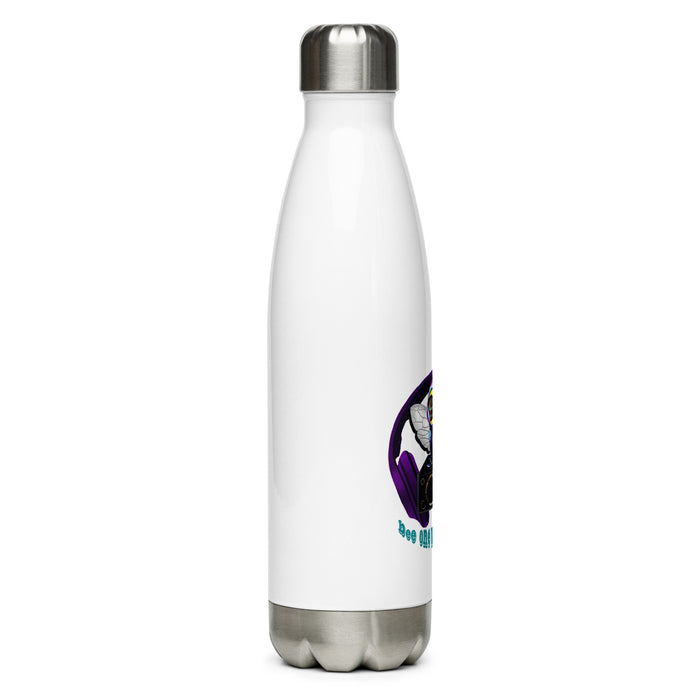 Cool & Cute PURPLE BEE ONE WITH THE BEAT Stainless Steel Water Bottle