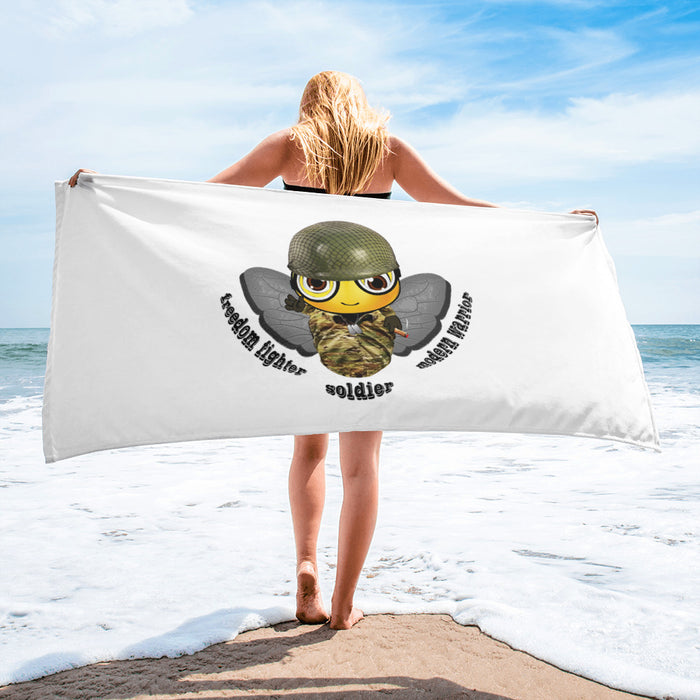 Cute SOLDIER / MILITARY BEE Towel