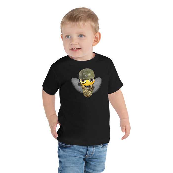 BOY BEE Collection Cute SOLDIER / MILITARY BEE Toddler Short Sleeve Tee