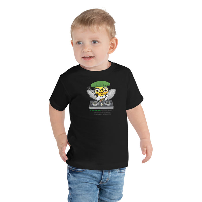 Boy Bee Collection Cute VEGAN BEE CHEF Toddler Short Sleeve Tee