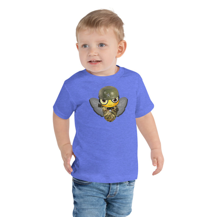 BOY BEE Collection Cute SOLDIER / MILITARY BEE Toddler Short Sleeve Tee